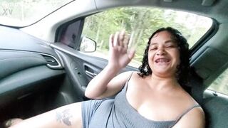 I found a friend, I gave her a ride and I put my cock in the naughty - Aline Cassia