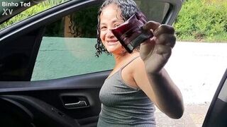 I found a friend, I gave her a ride and I put my cock in the naughty - Aline Cassia