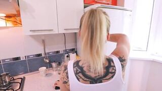 Cheating wife fucked in the kitchen Andre Love 4k ENG sub