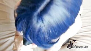 Sucking his hard cock...