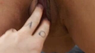 AMATEUR MILF rides the huge dildo