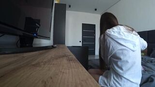 Real Cheating. My Wife Cheats On Her Husband With Her Neighbor In The Morning. Amateur Taboo - 2 image