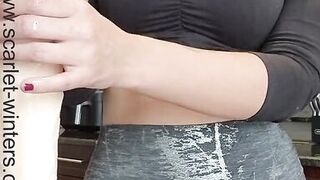 MILF In Sexy Leggings Showing Cameltoe Teach You How To Stroke Your Cock JOI - 11 image