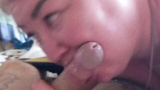 stepmom sucks my cock again