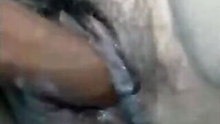 sexy hot bbw gets pleasure from her new sex toy a thick brown dildo that squirts cream out of her cute shaved pussy