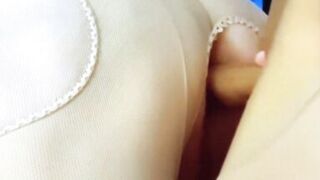 DJennerXX - Nylon covered cock in pussy