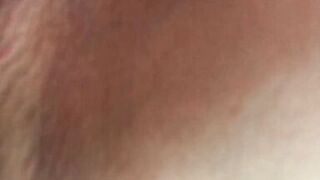 Insert your tongue into my vagina as deep as you can. Eating pussy and wife orgasm. Super close up.