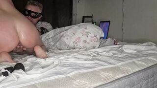 Very sexy wife makes again her cuckold horny describing how she cheated on him playing with another dick for all weekend