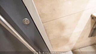 Why step son in public toilet with step mom? Stepmommy get risky cum in coffee - Kisscat