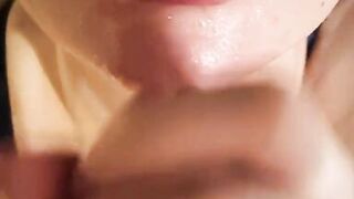 Perfect blowjob from stepmother with facial.