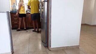 My stepfather's wife is a fool, she doesn't know that her husband fucks me when she is distracted by making dinner