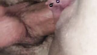 Filling her love tunnel after a night of male+male+female enjoyment