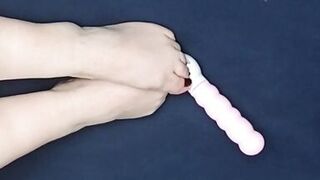 wish me to play with your toy as I give footjob to my owntoys????