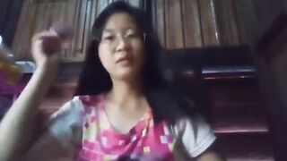 My wife show her love tunnel and arse on webcam and have a fun it