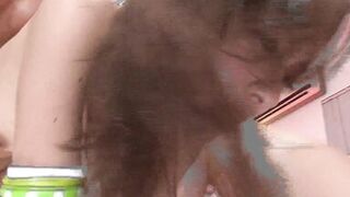 Japanese CUTIE SUCKS BIGGEST COCKS THEN RECEIVES FASTENED UP FOR A HARD FUCK