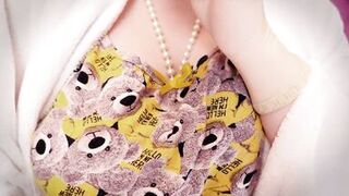 ASMR episode: mother I'd like to fuck wearing double layer medical gloves and showing braces. 4k movie scene fetish sounding. Arya Grander