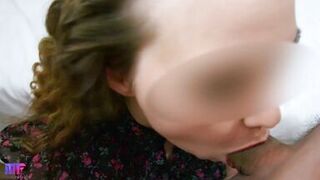 Realtor serves his client well and acquires cum in his face hole