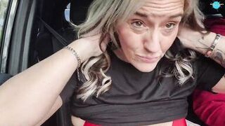 Birthday cutie flashing in the car - 12 image