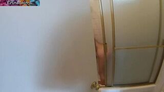 Stepmom desires sex when that babe catches her stepson peeping on her stripped in the shower POV