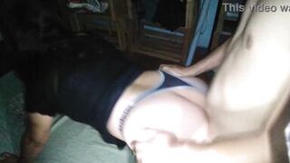 I put my penis up her wazoo and we fuck at night