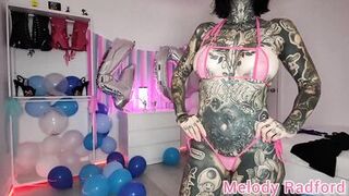 Sheer Pink and Blue Micro Bikini try on Melody Radford - 11 image