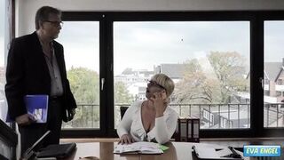 EVA ENGEL: Nasty cock addicted secretary bonks with shy job applicant