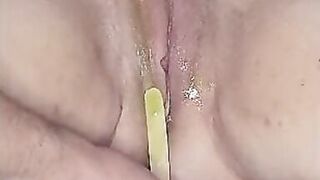 Waxing my snatch, up close look - 10 image