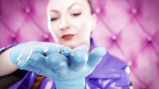 ASMR movie scene: nitrile gloves and oil - Glaminatrix Arya Grander - sexy mother I'd like to fuck relax hot sounding POV free - 3 image
