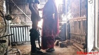 Red Saree Wife Outdoor Irrumation ( Official Movie By Villagesex91) - 5 image