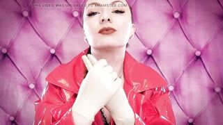 ASMR fetish clip: latex gloves fetish and oil - great soundings and close ups (Arya Grander) POV