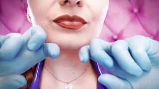 ASMR movie scene hawt sounding with Arya Grander - blue nitrile gloves fetish close up episode - 12 image