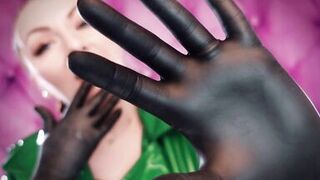 ASMR clip: nitrile gloves and oil - fetish Glaminatrix Arya Grander - great relax hawt sounding POV