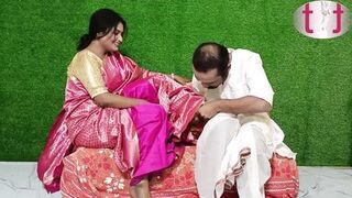 Newly married pair in Studio