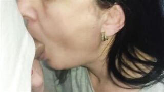 Aged mother I'd like to fuck receives Giant Cum in her Throat after worthy Engulf Cock in the Bath