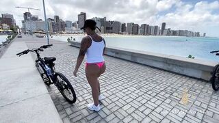 Cassiana Costa, with her spouse and a ally, took a walk on the beach and went to fuck the 3 of 'em, in the end the toys left her moist