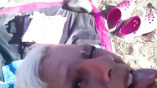 CoraBitch Collects a lot of Ball Batter in Maspalomas