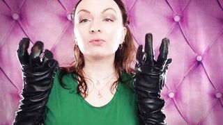 ASMR: my VERY old vegan-leather gloves (Arya Grander) SFW sounding fetish clip
