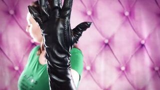 ASMR: my VERY old vegan-leather gloves (Arya Grander) SFW sounding fetish clip