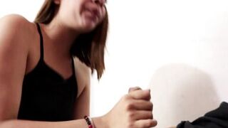 MY STEPBROTHER SPENDS ALL THE TIME ON HIS CELLPHONE AND PAYS NO ATTENTION TO ME, I WILL PUT MY BUTT CHEEKS ON HIS LEGS TO WARM HIM UP