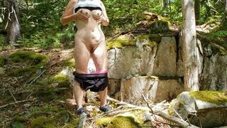 The Most Excellent of Anita Coxhard Masturbating Outside - 1 image