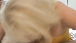 Aged doxy gives hawt pov blow job