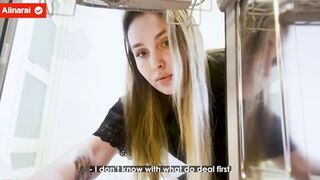 Stepmom got stuck in the dishwasher, I decided to fuck her - 3 image