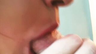 Hard CLOSE UP blowjob real