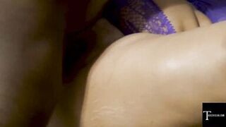 PAWG GILF TAKES BLACK COCK CREAMPIE ON THE COUCH IN FRONT OF HER CUCKOLD HUBBY