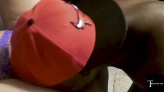 PAWG GILF TAKES BLACK COCK CREAMPIE ON THE COUCH IN FRONT OF HER CUCKOLD HUBBY