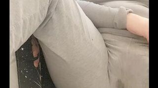 Trying to be quiet, dirty talk and cumming in my clothes