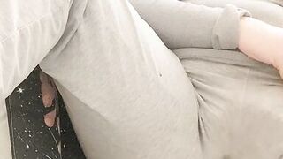 Trying to be quiet, dirty talk and cumming in my clothes