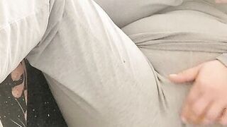 Trying to be quiet, dirty talk and cumming in my clothes