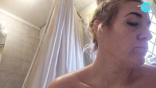 Wet bra and soapy tits