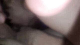 Horny milf with hot pussy enjoys a huge dildo while licking his asshole - extremely hot